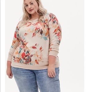 6 6x torrid sweatshirt like new floral foliage